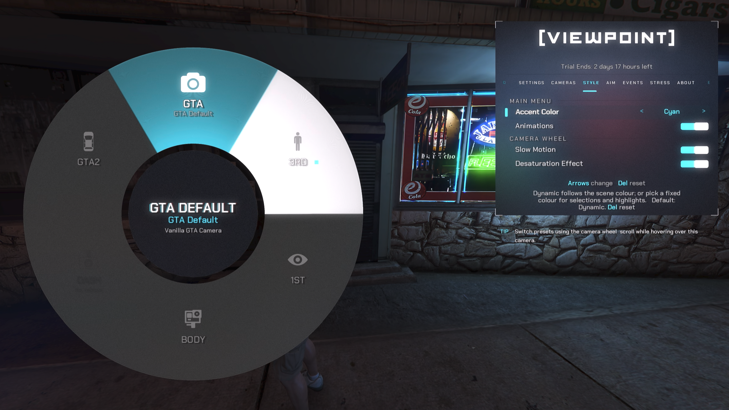 VIEWPOINT in-game UI: custom menus and the Camera Wheel
